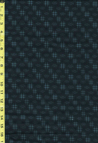 Japanese - Sevenberry Kasuri Collection - Diagonal Hatches - SB-88222D5-15 - Midnight - Last 2 3/4 Yards