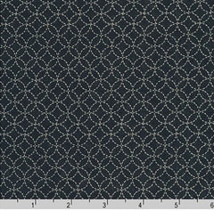 Japanese - Sevenberry Kasuri Collection - Sashiko Look Seven Treasures - SB-88222D11-8 - Navy