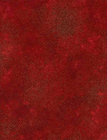 *Blender - Timeless Treasures - Shimmer - RED & Gold Metallic - Last 2 1/8 Yards