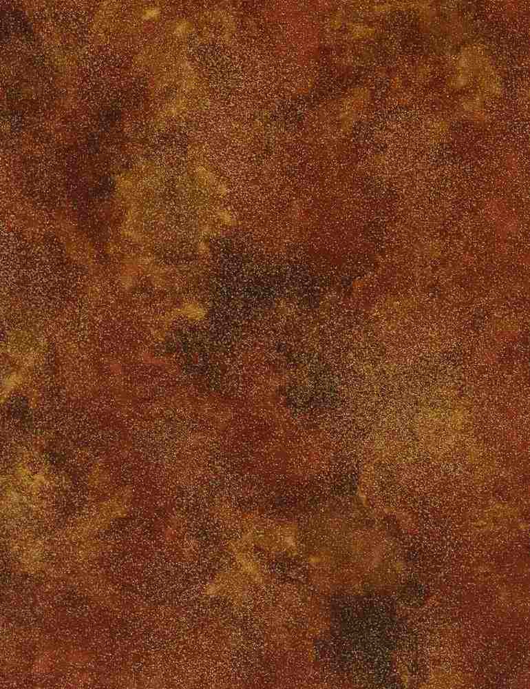 *Blender - Timeless Treasures - Shimmer - RUST (Copper) & Gold Metallic - Last 2 5/8 Yards