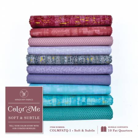 Fat Quarter Color Pack - COLOR ME - SOFT & SUBTLE - 10 Fat Quarter Bundle - ON SALE - SAVE 10%