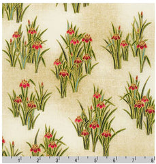 Asian - Imperial 17- Small Red Japanese Iris - SRKM-20379-238 - Garden - Last 2 3/4 Yards