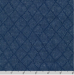 Asian - Imperial 18 - Metallic Dotted Diamonds - SRKM-21205-9 - NAVY - Last 1 5/8 Yards