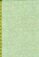 *Asian - Imperial Collection-Honoka - Small Leafy Floral Branches - SRKM-21936-245 - Mist  (Soft Aqua) - Last 2 Yards