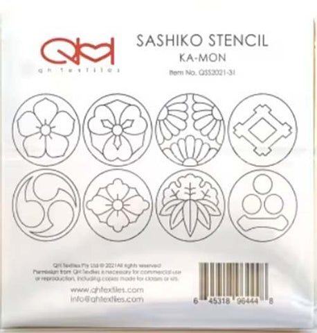 Sashiko Stencil - # 31 Kamon (Crests) - ON SALE - SAVE 40% - LAST ONE