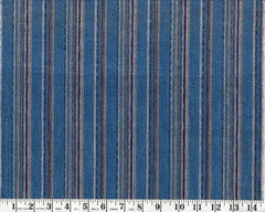 969 - Vintage Woven Stripe - Japanese cotton fabric - Denim Blue, Tan