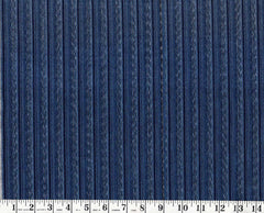 972 - Vintage Woven Stripe Japanese cotton fabric - Dark Navy, Shades of Blue