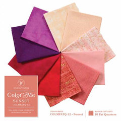 Fat Quarter Color Pack - COLOR ME - SUNSET - 10 Fat Quarter Bundle