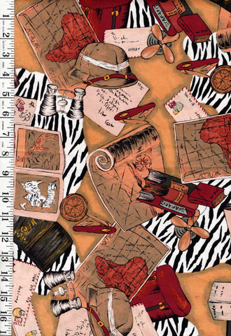 *Jungle - Trip to Africa - Multi-Colors - Last 1 3/4 yards