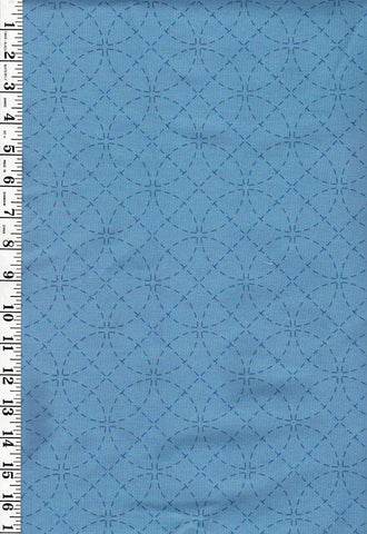 Sashiko Fabric - Pre-printed Sashiko Fabric - Seven Treasures  - Blue - Last 27
