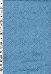 Sashiko Fabric - Pre-printed Sashiko Fabric - Seven Treasures  - Blue - Last 27"