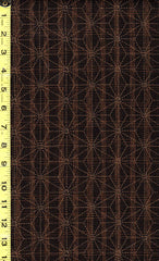 SALE - Japanese - Sevenberry Nara Homespun - Asanoha on Stripes - SB-88500D2-5 - Espresso - SAVE 30% - Last 2 1/2 yards