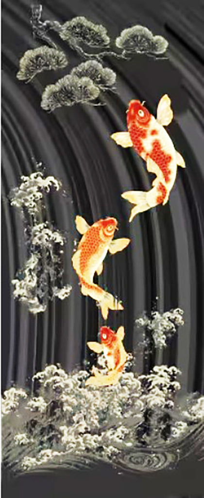 *Asian - WAGARA Splashing Spirits Panel - Black