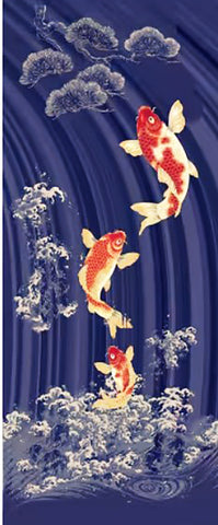 *Asian - WAGARA Splashing Spirits Panel - Navy