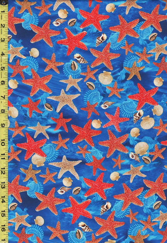 *Tropical - Jewels of the Sea - Colorful Starfish & Seashells - DCX11125-COBA-D