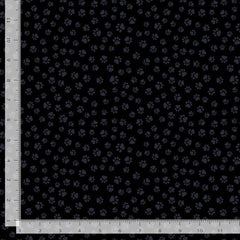 *Tonal Blender - Black Monochrome Puppy Paw Prints - Stella P2318 - Black