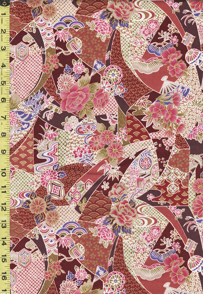 Japanese Collage Patterns *Japanese - Compact Japanese Floral Collage with Japanese Motifs - TAK ...