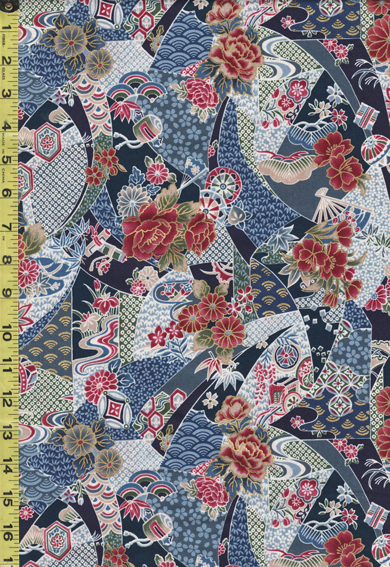 Japanese Collage Patterns *Japanese - Compact Japanese Floral Collage with Japanese Motifs - TAK ...