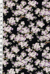 Asian - Kona Bay - Small Floral Branches (2017) - Lavender & White - Black - Last 1 yard