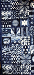Japanese - Shibori Style Blocks - Tochi by Debbie Maddy - Indigo - By the Yard
