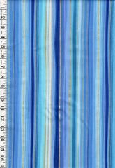 *Blender - Escapade Watercolor Stripe - CM3801 - Blue - By the Half Yard
