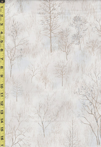 *Japanese - Yoko Saito Centenary Collection - Forest Trees - CE-10522S-A - Ecru - Last 1 3/4 Yards