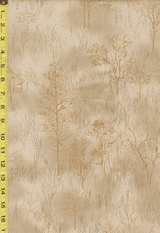 *Japanese - Yoko Saito Centenary Collection - Forest Trees - CE-10522S-D - Taupey Gray Brown - Last 2 3/4 Yards