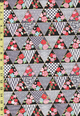 *Japanese - Triangles with Japanese Motifs & Cherry Blossoms - TM-2870-A - Multi