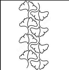 Sashiko Stencil - UEW431 - 4" Ginkgo Boarder - ON SALE - 40% OFF