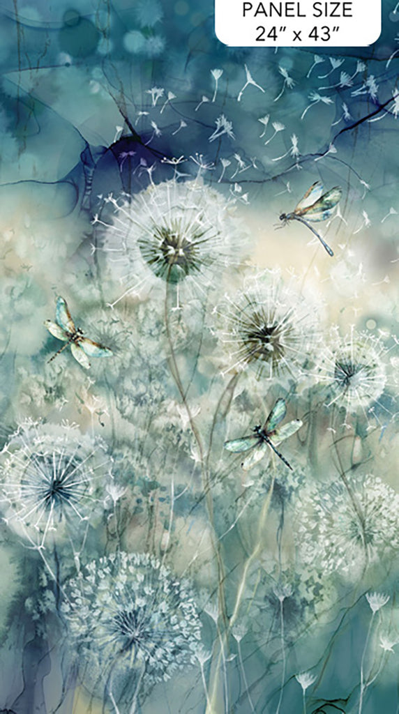 *Fabric Art - Northcott WHISPER - Puff Blossom & Dragonfly PANEL - DP28700-68 - By the Panel