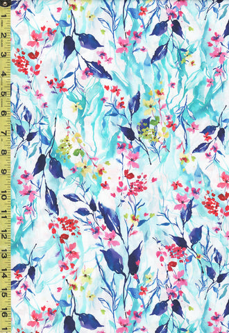 Floral - Bright Side Colorful Wildflowers - WELD-19713-390 - Breeze - ON SALE - SAVE 20% - Last 2 1/2 Yards