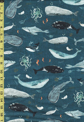 *Tropical - Whale Tales - Whales Galore - WT-52099D-1 - Ocean Blue