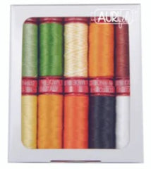 SALE - Thread Assortment - Aurifil 12wt Cotton Thread - Woodland Spool-En-Dids - 10 small spools - 54 yards each - Save 20%