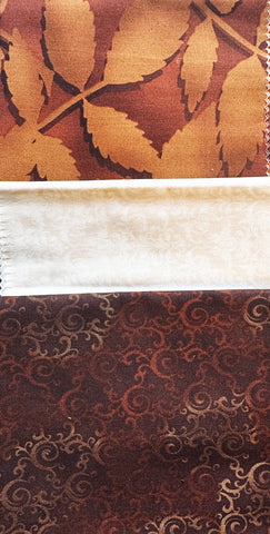 Asian - Kona Bay - Tonal Bundle - 3 pieces - 1/3 yard each - BROWNS & CREAM - 1 Only
