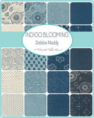 *Japanese - Moda Indigo Blooming - MINI CHARM PACK - 42 - 2 1/2" Squares