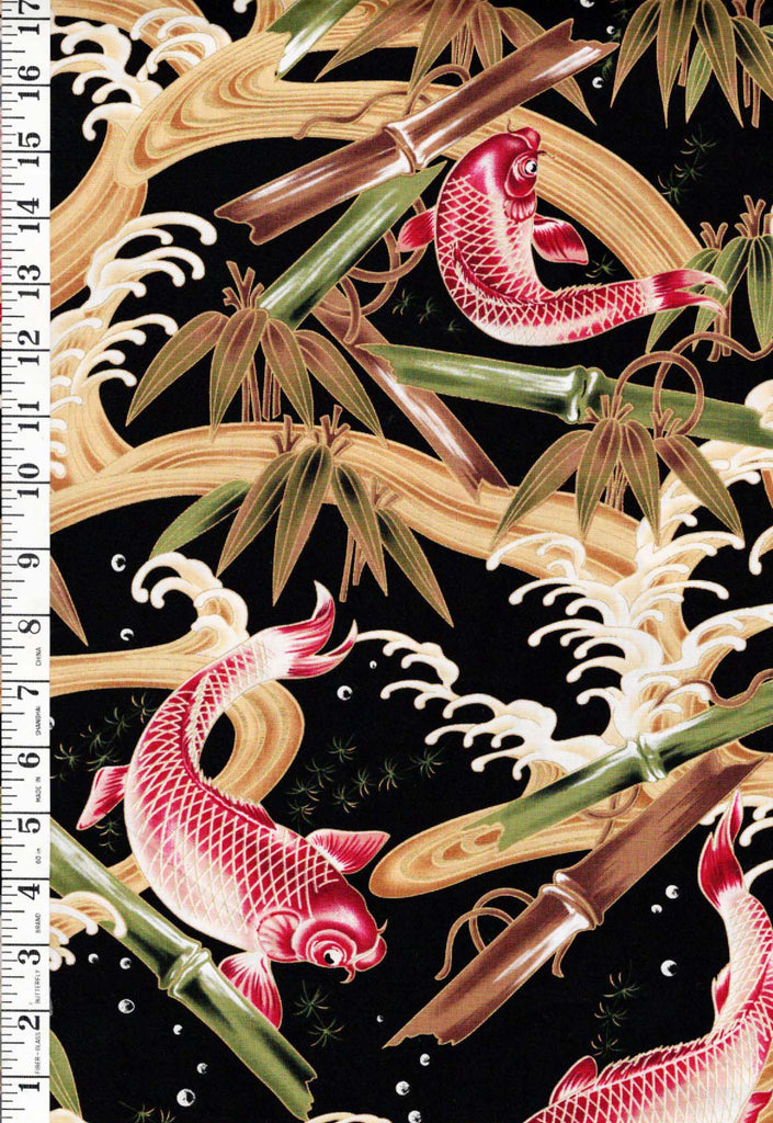 Asian - Kona Bay - Colorful Koi & Bamboo (2004) MITS-01- Last 30 inches