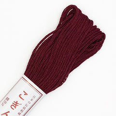 Sashiko Thread - Olympus Kogin - Solid Color - 198 Dark Maroon