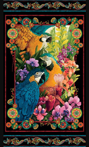 **Fabric Art - PARROT HABITAT - 16178-99 - By the Panel