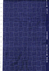 Sashiko Fabric - Pre-printed Sashiko Fabric - 4 Traditional Designs - Dark Navy-Indigo - Piece 2