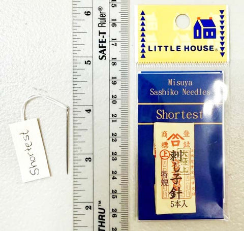 Notions - Japanese Misuya Hand Sewing Needle - SHORTEST SIZE - 5 per pack