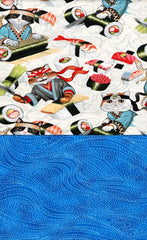 *Asian - Half Yard Color Pack - Alexander Henry Sushi Cats (2015) & Kona Bay Wave