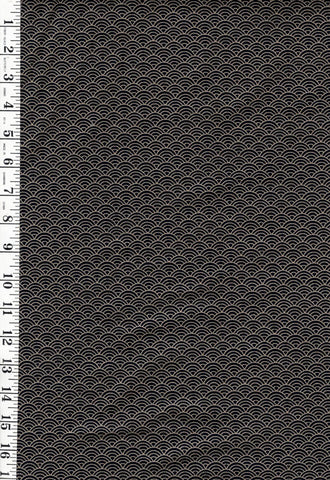 *Japanese - Westex Wave (Seigaiha) - Wide Back - Inigo & Tan - 1 yard x 86