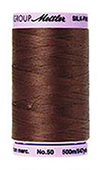 Mettler Cotton Sewing Thread - 50wt - 547 yd/ 500M - 0173 Friar Brown