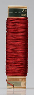 Silk Tatting & Embroidery Thread - 001 Dark Red