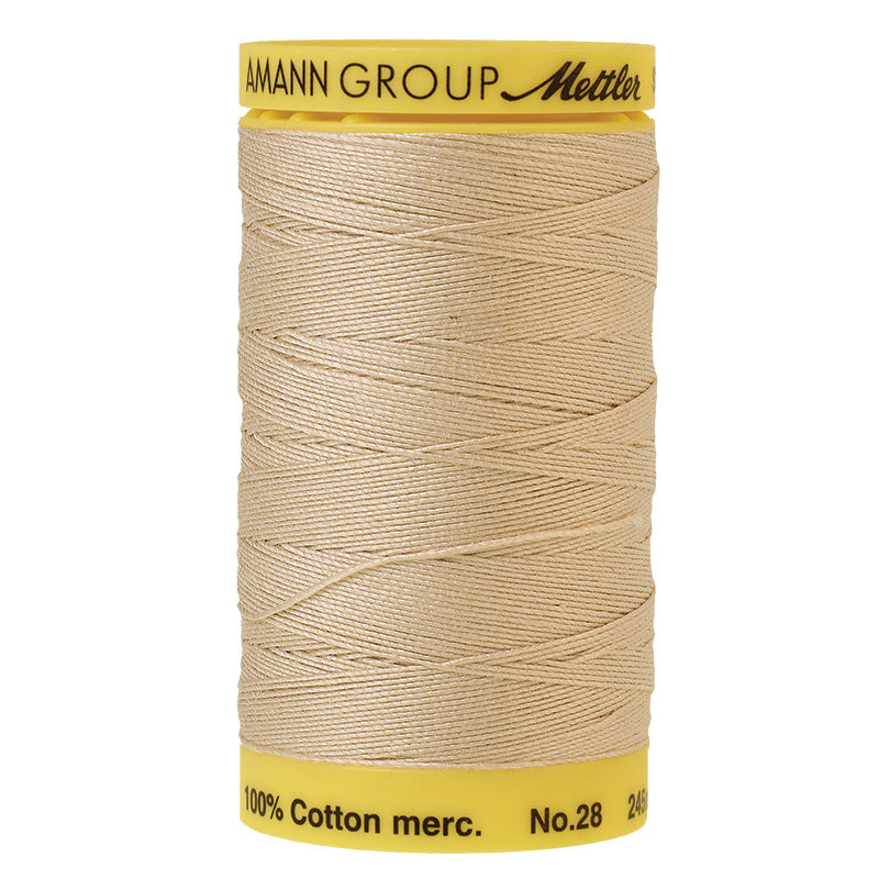 Mettler Cotton Sewing Thread - 28wt - Large Size - 275 yards - 1000 Eggshell