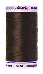 Mettler Cotton Sewing Thread - 50wt - 547 yd/ 500M - 1002 Very Dark Brown