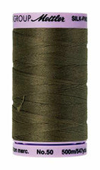 Mettler Cotton Sewing Thread - 50wt - 547 yd/ 500M - 1043 Dark Olive