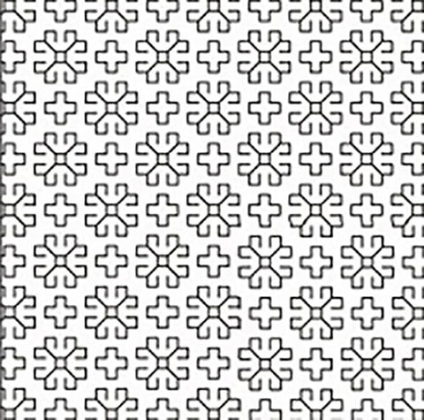 Sashiko Pre-printed Sampler - Hitome-Zashi - Marguerite # 1054 - White