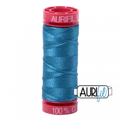 Aurifil 12wt Cotton Thread - 54 yards - 1125 Medium Teal