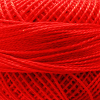 Presencia Perle Cotton - Size 8 - 1166 Bright Tomatoe Red